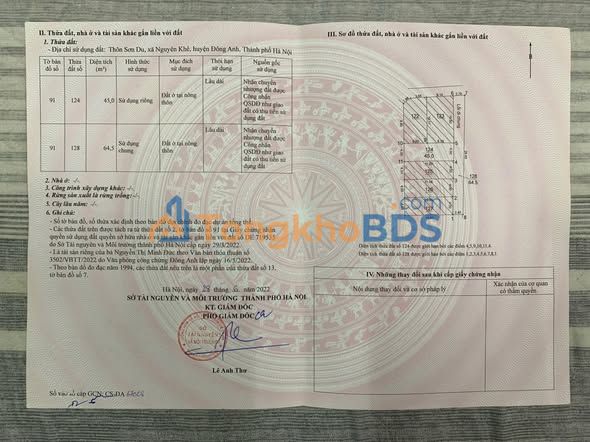 Đất nền Nguyên Khê Đông Anh 45m2 1.7 tỷ - Đường to ô tô