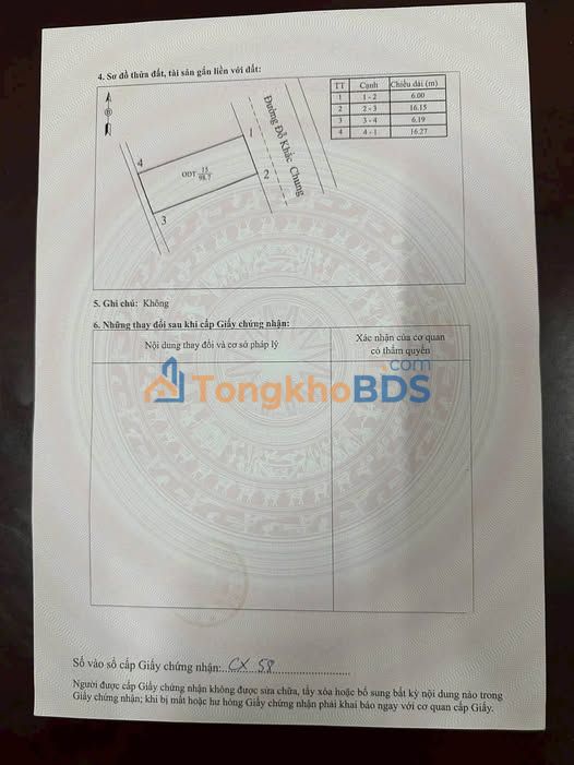 Đất đấu giá Đỗ Khắc Chung 99m² giá 4 tỷ - Sổ đỏ chính chủ