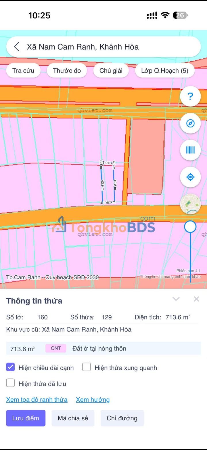 Đất nền Cam Ranh 713m² giá dưới 7,13 tỷ - Tiềm năng tăng giá