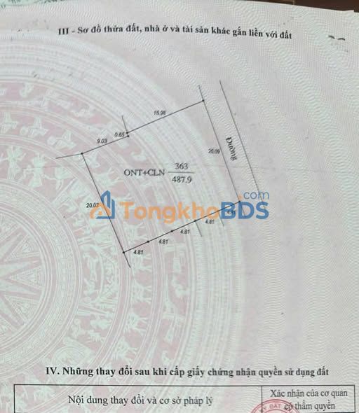 Đất nền Bắc Lũng 488m² 1.464 tỷ - Sổ đỏ chính chủ