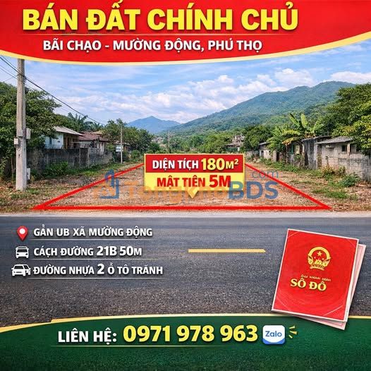 Đất nền Mường Động 180m² giá thỏa thuận - Sổ đỏ chính chủ