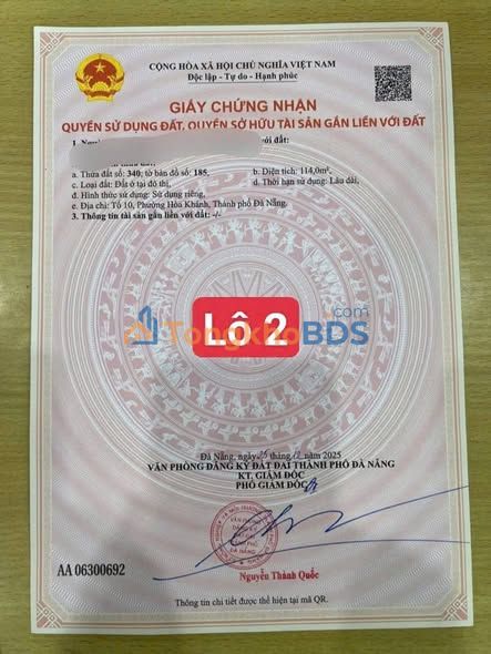 Đất Nền 114m² Nam Cao, Đà Nẵng - Kiệt Ô Tô, Sổ Hồng Riêng