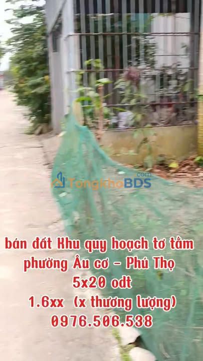 Đất Phường Âu Cơ Phú Thọ 100m² 1.6 tỷ - Thổ cư 100%