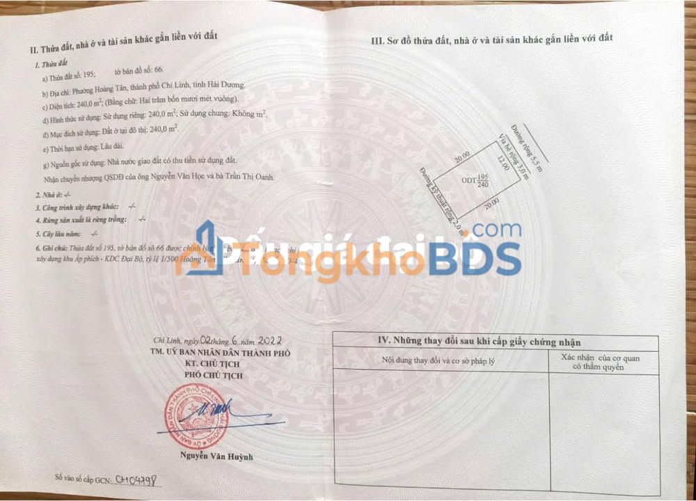 Đất nền Phường Hoàng Tân 240m² 2 tỷ - Giá tốt hiếm có