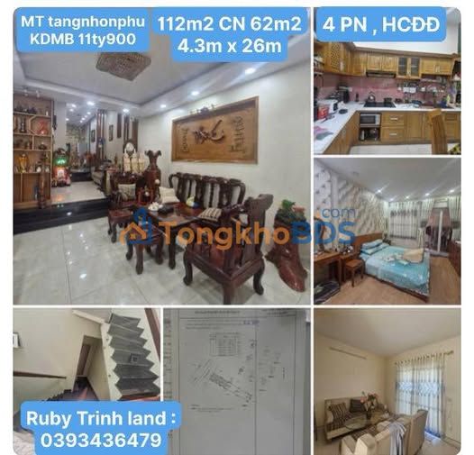 Nhà Mặt Tiền Tăng Nhơn Phú Q9 Cũ - Kinh Doanh Đa Ngành Nghề - 11.9 Tỷ