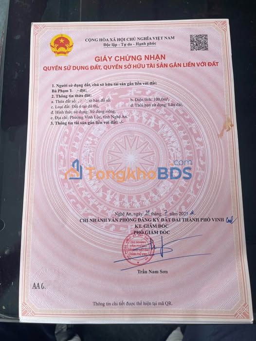 Đất nền Nghi Vạn Nghệ An 100m² 1.2 tỷ - Giá tốt hiếm có