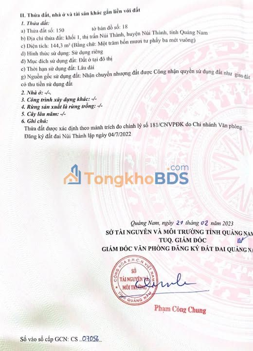 Đất nền Phạm Phú Thứ 144m² 1.2 tỷ - Sổ hồng chính chủ