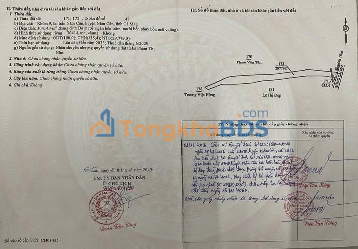 Bán Đất Vườn 30.000m² Tại Cà Mau - Giá Đầu Tư 28.5 Tỷ