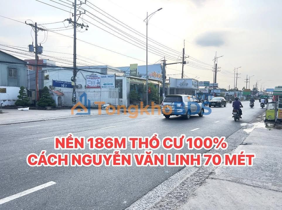 Đất nền Hẻm Tổ 7 Nguyễn Văn Linh 186m² 3 tỷ – Sổ hồng chính chủ Tây hướng sáng