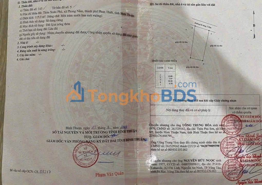 Đất nền Phú Tài Phan Thiết 115m² 550 triệu - Sổ đỏ chính chủ