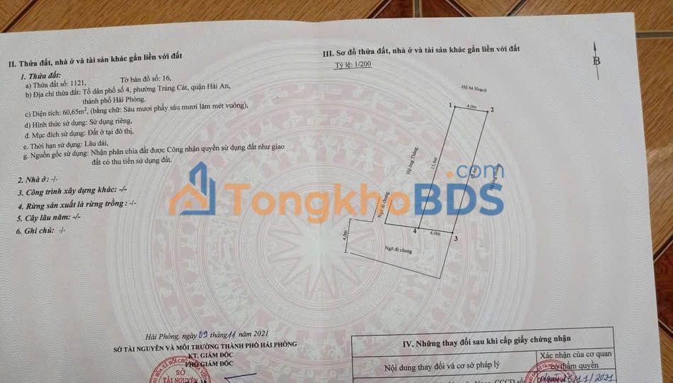 Đất nền Tràng Cát 61m² 1.99 tỷ - Đường to ô tô