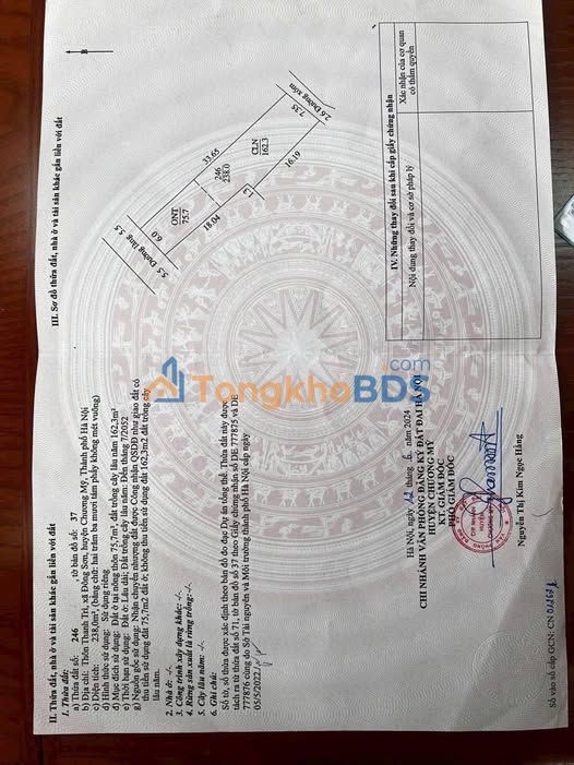 Đất nền Hà Đông Phố Gốt Đông 238m2 4.76 tỷ - Đường to ô tô