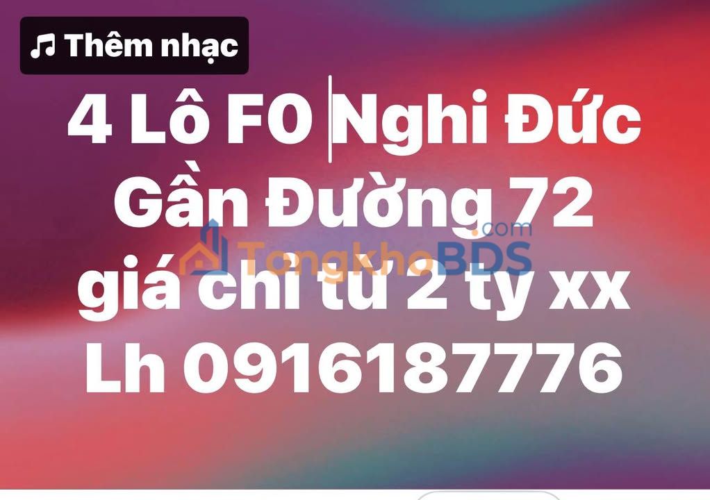 Đất nền Nghi Hòa Vinh 55m² 2.3-3 tỷ - Sổ đỏ sẵn