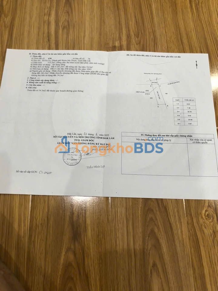 Đất nền Buôn Krong B 296m² giá 3.6 tỷ - Đất thổ cư 100%