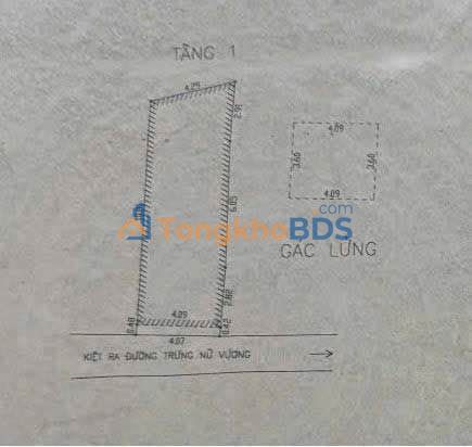 Nhà kiệt Trưng Nữ Vương 49m² 3.1 tỷ - Sẵn ở ngay