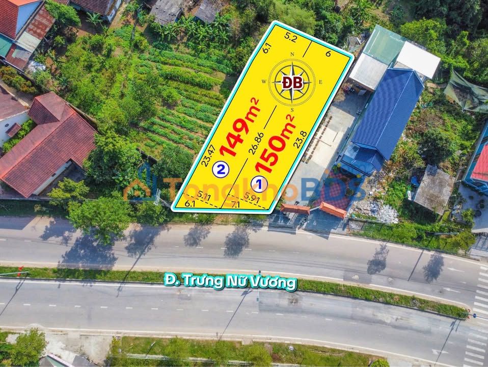 Đất nền Trưng Nữ Vương Huế 300m² 6.05 tỷ - Sổ đỏ chính chủ