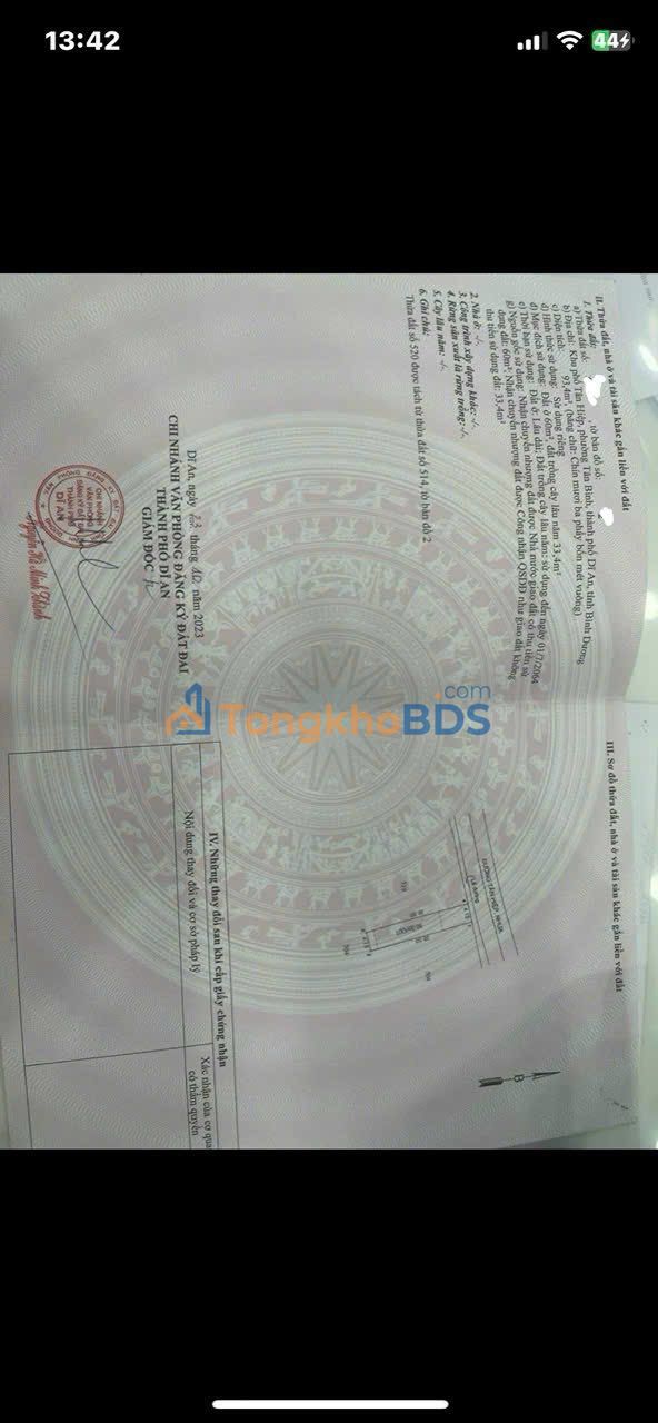 Đất nền Tân Đông Hiệp Dĩ An 82,8-99,4m² 2,65-2,95 tỷ - Sổ đỏ chính chủ