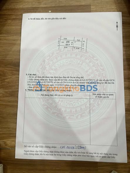 Đất Nam Cương Đông Anh 64m² dưới 2 tỷ - Sổ đỏ chính chủ