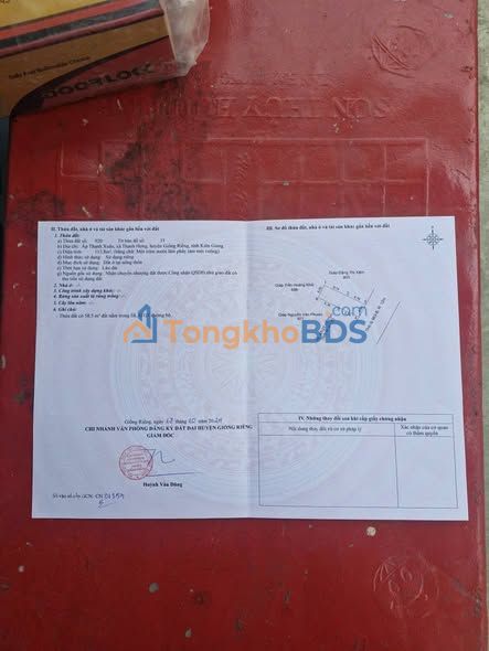 Đất nền Thạnh An Giồng Riềng 120m² giá 500 triệu - Sổ đỏ chính chủ