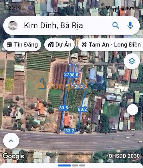 Đất nền QL51 Kim Dinh 3.500m² 36 tỷ - Sổ đỏ chính chủ