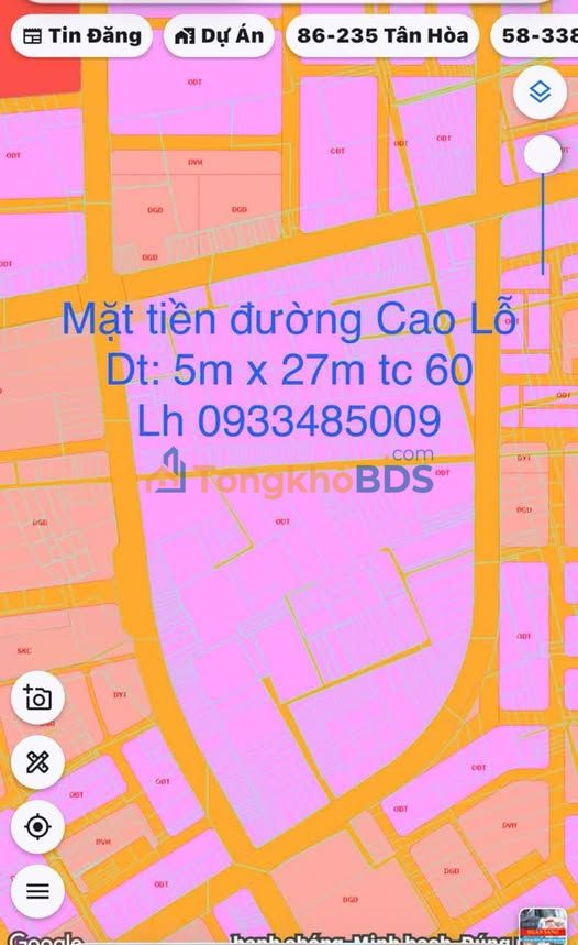 Đất nền Phường Tân Phước 135m² giá 2.35 tỷ - Đường to ô tô