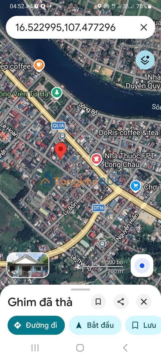 Đất nền Phường Tứ Hạ 100m² 1 tỷ - Giá tốt hiếm có