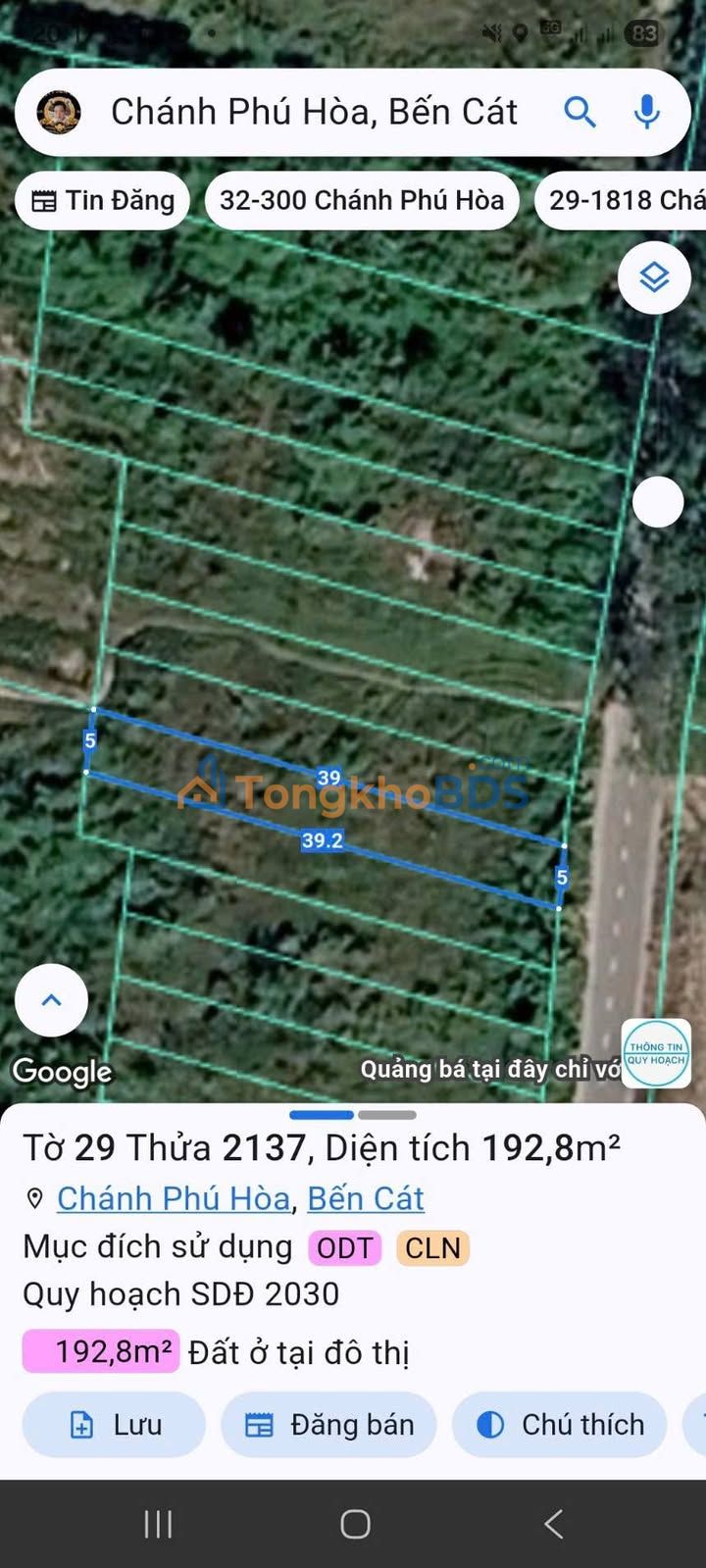 Đất nền Chánh Mỹ, Thủ Dầu Một 200m² 1.15 tỷ - Đường to ô tô