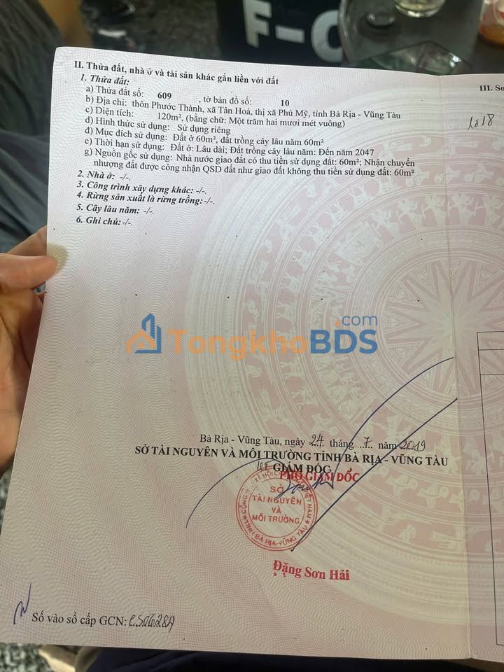 Đất nền Phường Tân Hoà 120m² giá thỏa thuận - Đường to ô tô