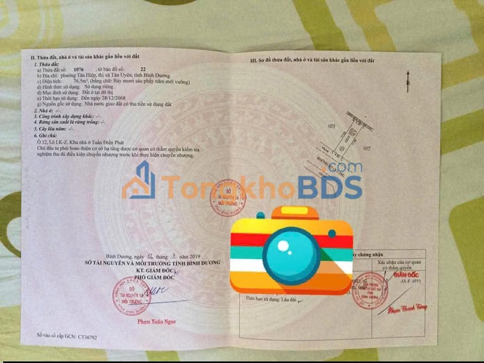 Đất Tuấn Điền Phát 1 Lai Hưng 76m² 1.5 tỷ - Sổ đỏ