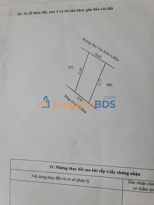 Đất nền Mai Văn Khải Mỹ Ngãi 187m² - Đường to ô tô