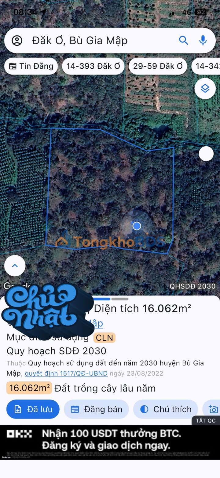 Đất nền Đắk Ơ Bình Phước 12.160m² - Sổ đỏ chính chủ