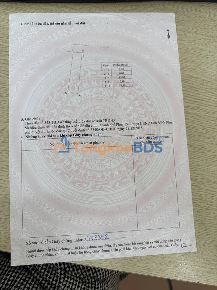 Đất Phúc Yên Tô Hiến Thành 130m² 3 tỷ - Đất thổ cư 100%