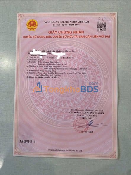 Đất Khu phố 12 Tiên Kiên 100m² đầu tư - Đất thổ cư 100%