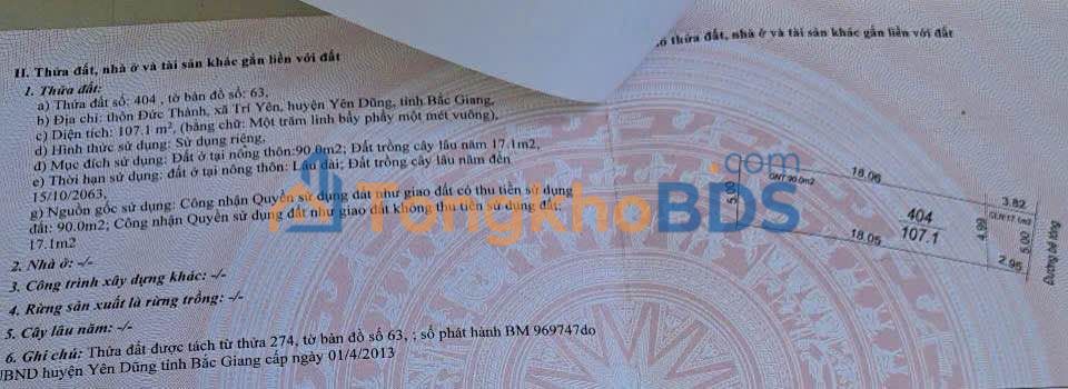 Đất nền Tân An Từ Sơn 107m² giá 9xx triệu - Sổ đỏ chính chủ