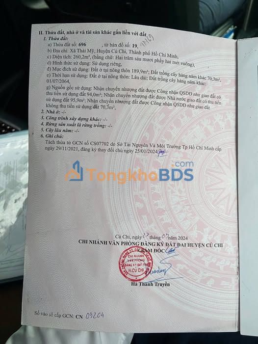 Nhà mặt tiền TL7 Thái Mỹ 260m² 4 tỷ - Sẵn sàng ở ngay