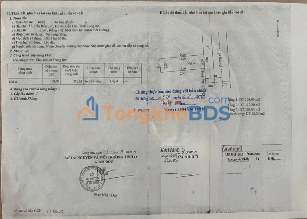 Nhà riêng Bến Lức 120m² 4.1 tỷ - Chính chủ bán