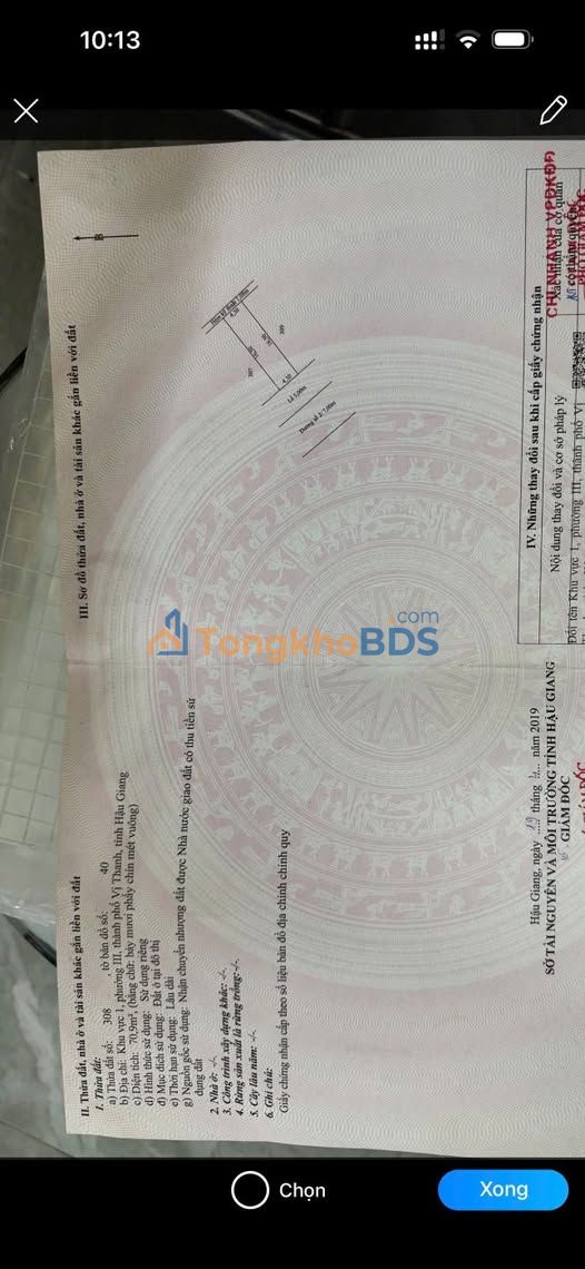 Bán Đất Vị Thanh 70.95m² - Đối Diện Công Viên, Sổ Đỏ Đô Thị