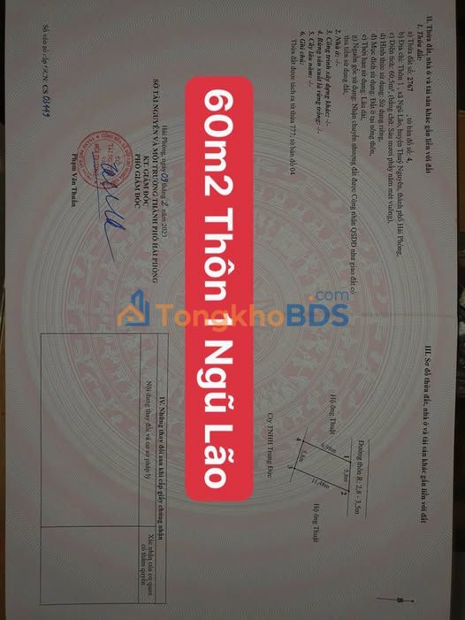 Đất nền Bạch Đằng HP 60m² 900 triệu - Đường ô tô