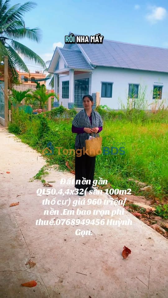 Đất nền Quốc lộ 50 Tân Phước 140m² 840 triệu - Sổ hồng sẵn