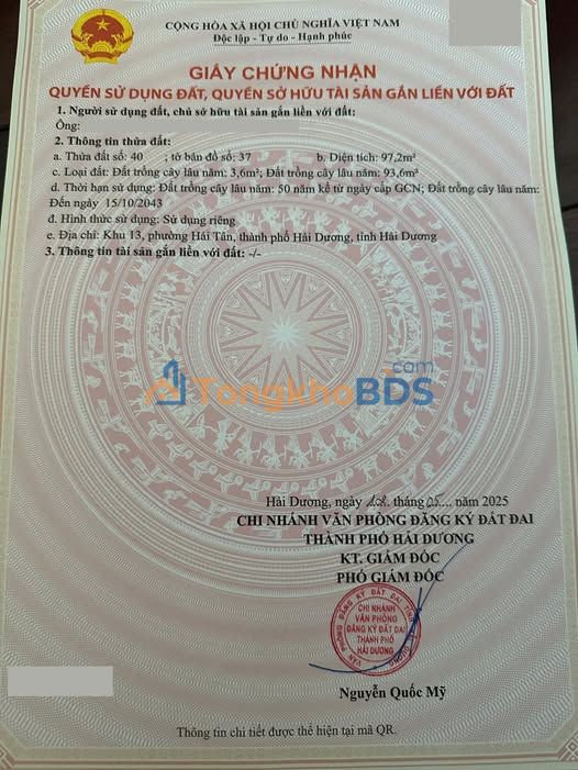 Đất nền Ecopark Hải Dương 97,2m² 2 tỷ - Sổ hồng chính chủ