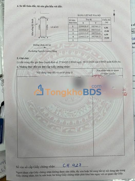 Đất nền Văn Đẩu Kiến An 68m² giá 3.6 tỷ - Giá tốt hiếm có