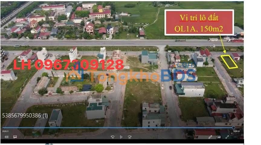 Đất Đô thị Trúc Lâm 150m² - Mặt tiền QL1A, Kinh doanh Sầm uất