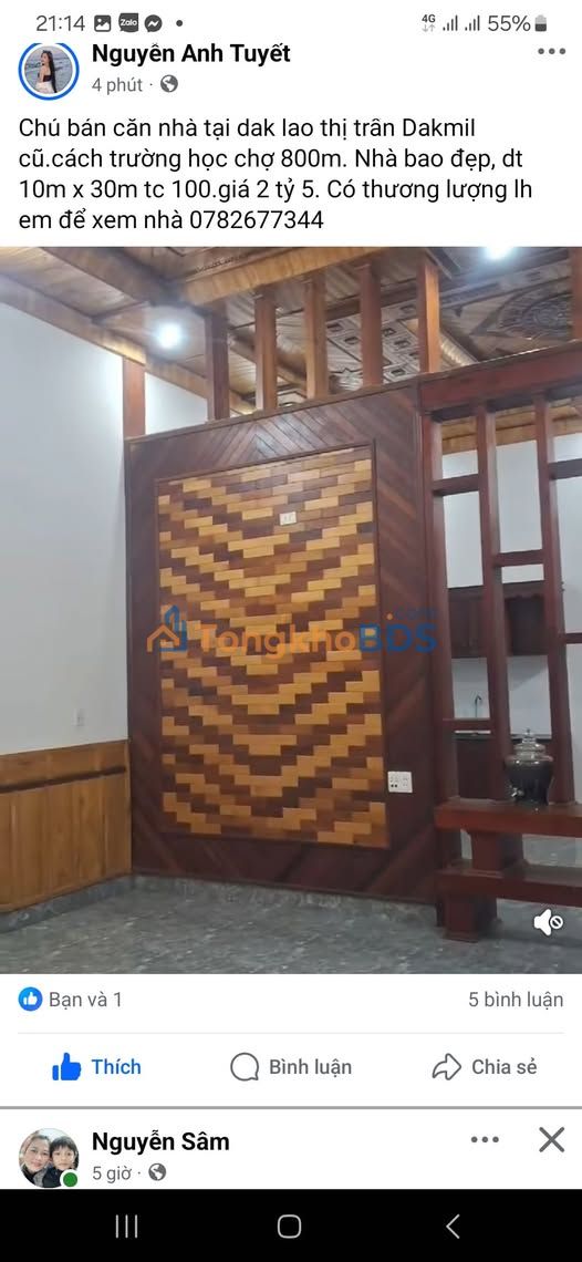 Nhà Thị trấn Đắk Mil 300m² giá 2.5 tỷ - Sẵn sàng ở ngay