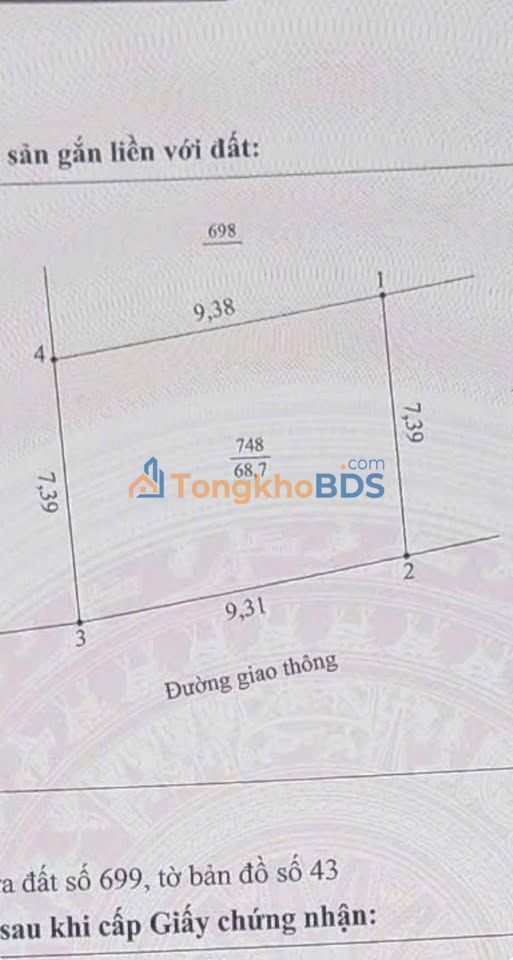 Bán Đất Vân Phú, Việt Trì 68.7m² - Sổ Đỏ, Ô Tô Tránh Nhau