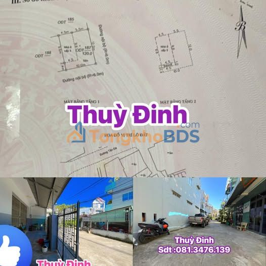 Nhà 2 tầng Tuy Hòa 120m² 4.7 tỷ - Ô tô vào tận nhà