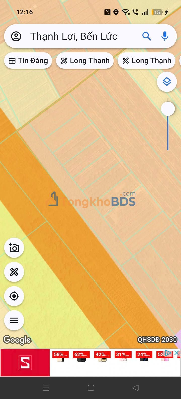 Đất vườn Thạnh Lợi Bến Lức 1000m² 650 triệu - Sổ hồng chính chủ