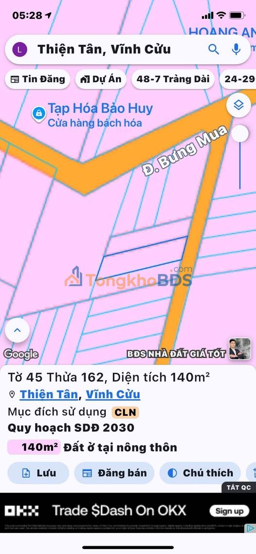 Đất nền Trảng Dài 158m² 1.5 tỷ - Sổ đỏ chính chủ