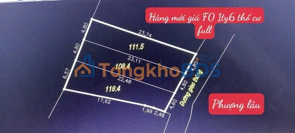 Đất nền Phượng Lâu, Việt Trì 118m² - Sổ đỏ thổ cư, ô tô tránh