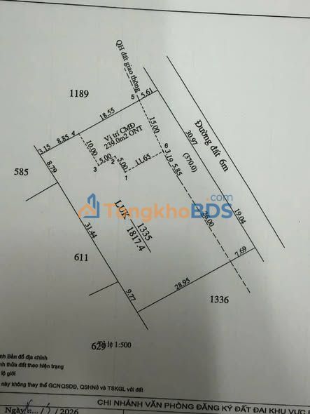 Đất Nền Mặt Tiền Đường Lớn - Long Thuận, Tây Ninh - 1800m²