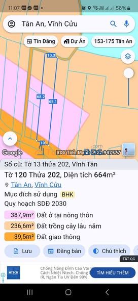 Đất Vĩnh Tân 660m² Sổ Riêng - Mặt Tiền Petong, Dân Cư Đông Đúc